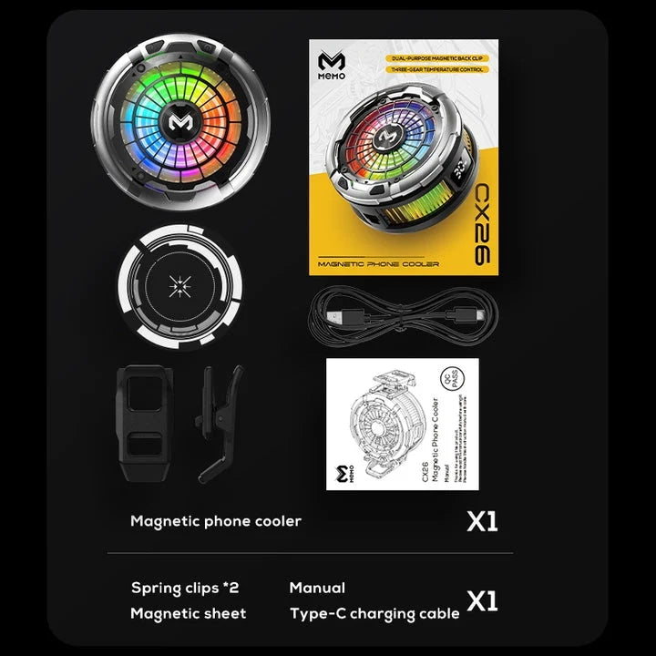 MEMO CX26 Ultra 30W Phone Cooler with Temperature